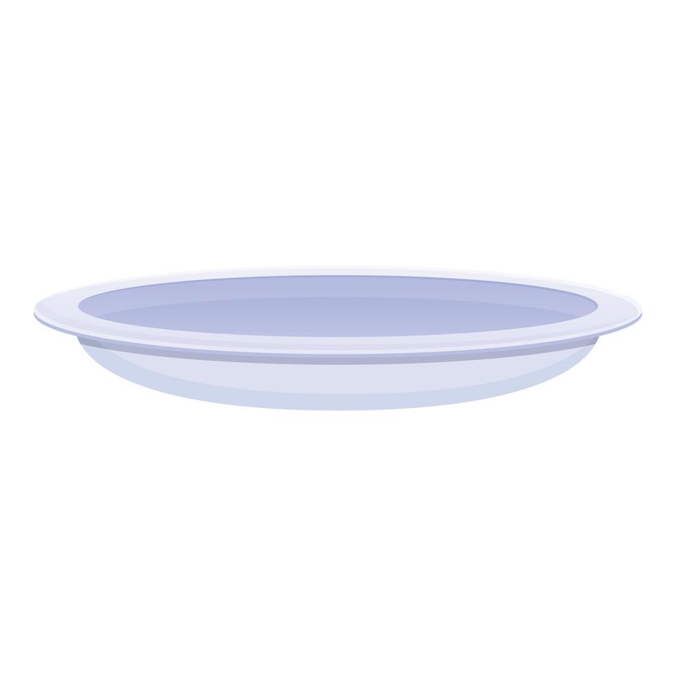 Cutlery plate icon, cartoon style vector