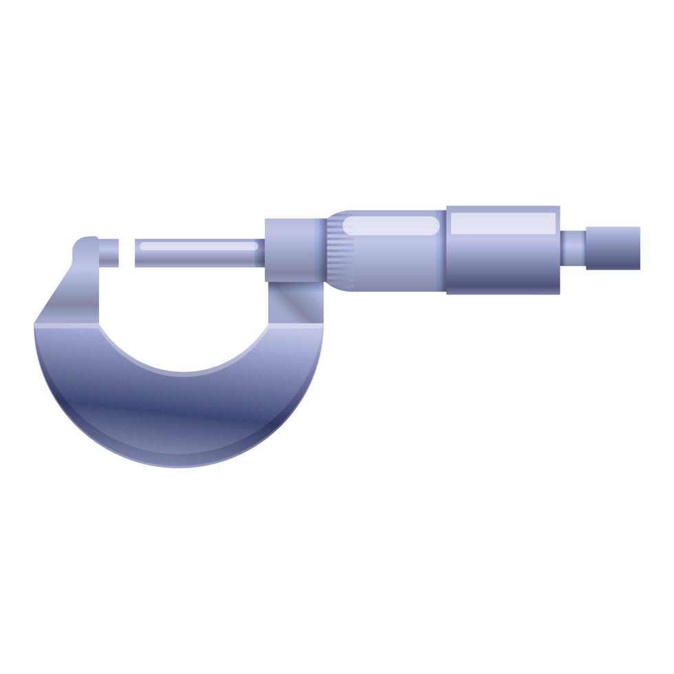 Control micrometer icon, cartoon style vector