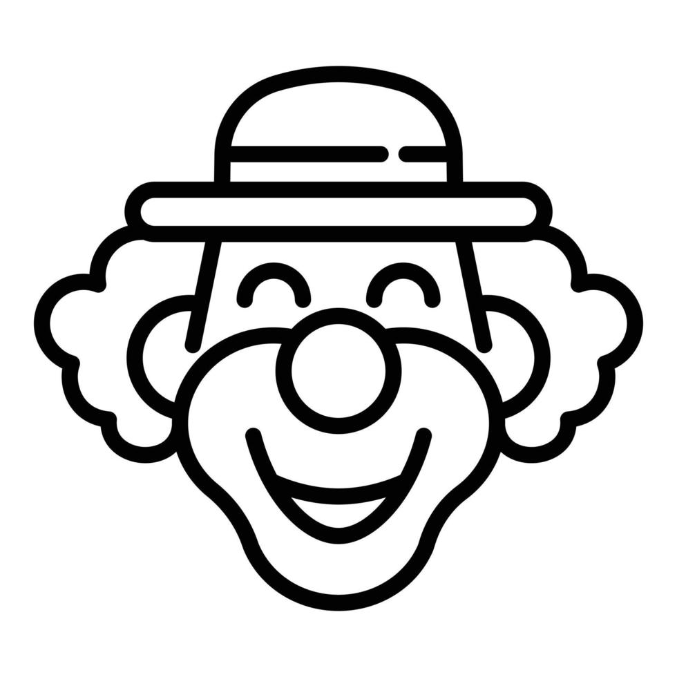 Magician clown icon, outline style vector