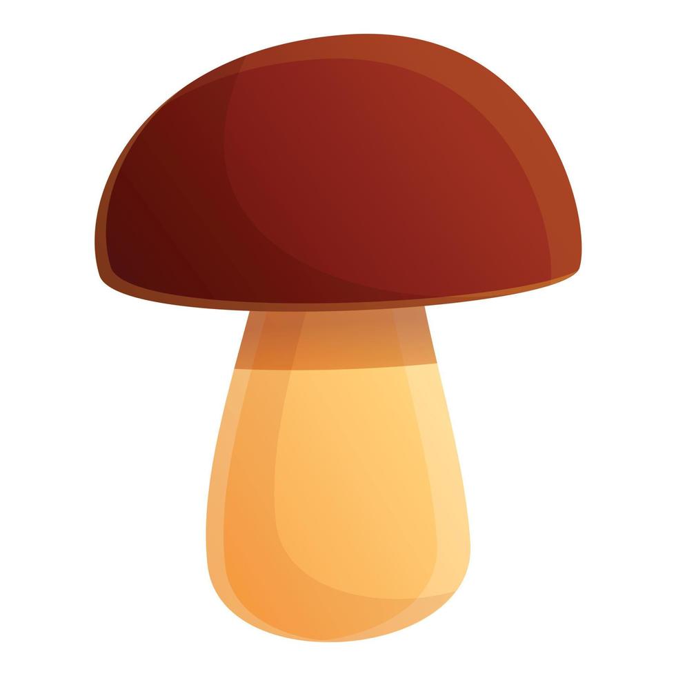 Autumn mushroom icon, cartoon style vector
