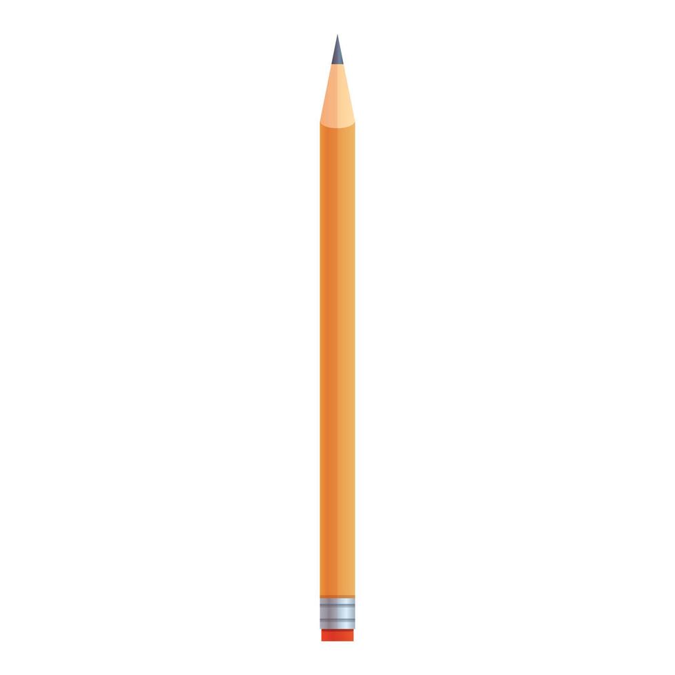 Calligraphy pencil icon, cartoon style vector