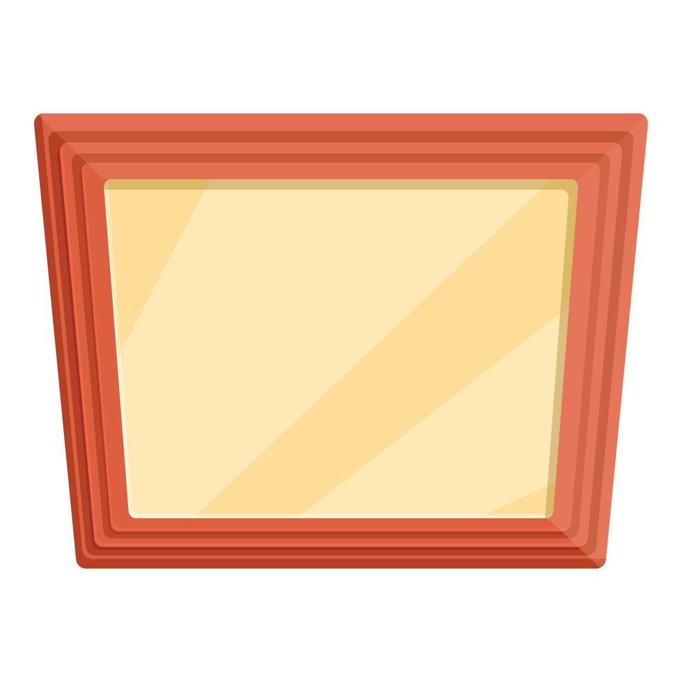 Composition photo frame icon, cartoon style vector