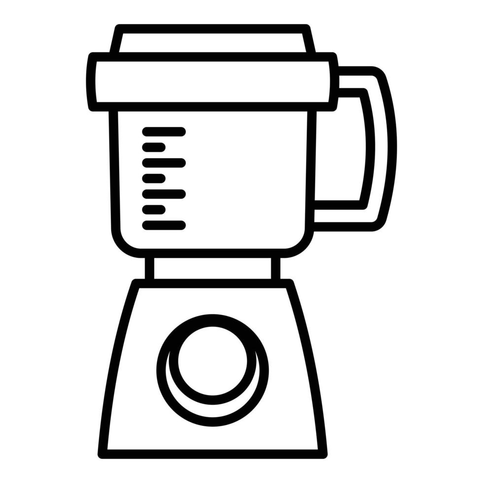 Modern food processor icon, outline style vector