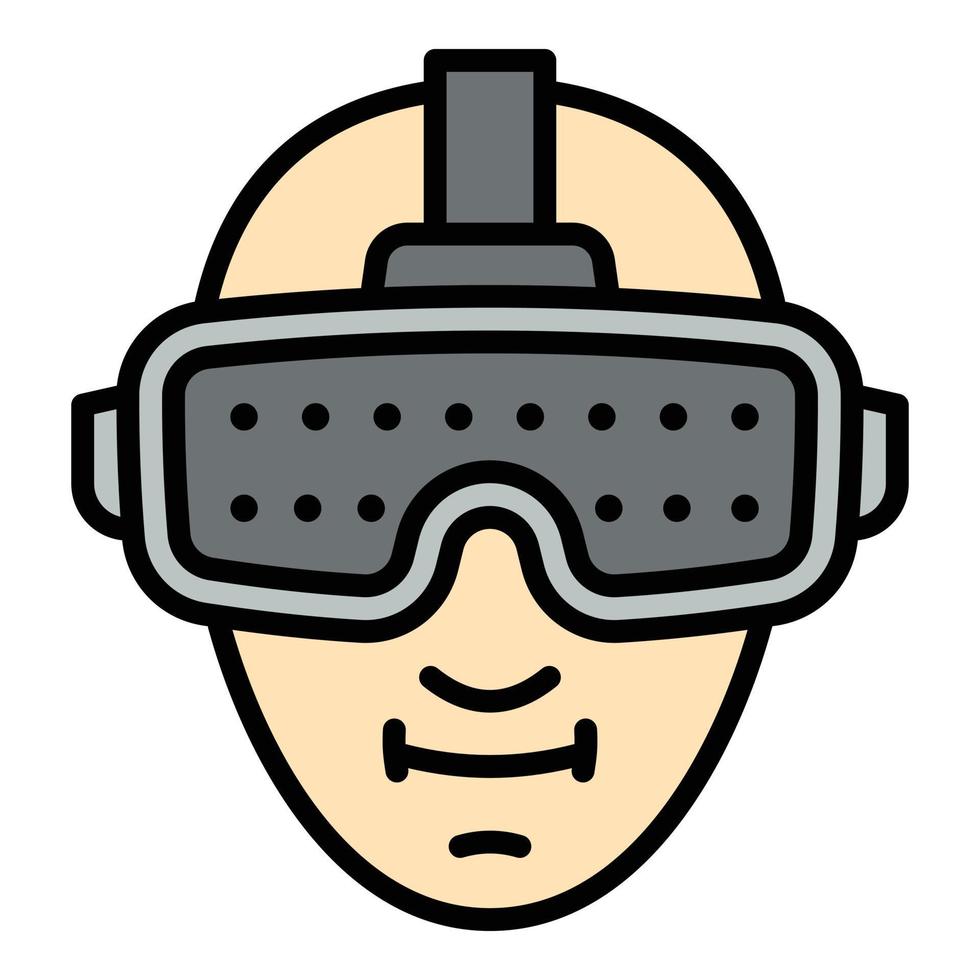 3d game simulation icon, outline style vector