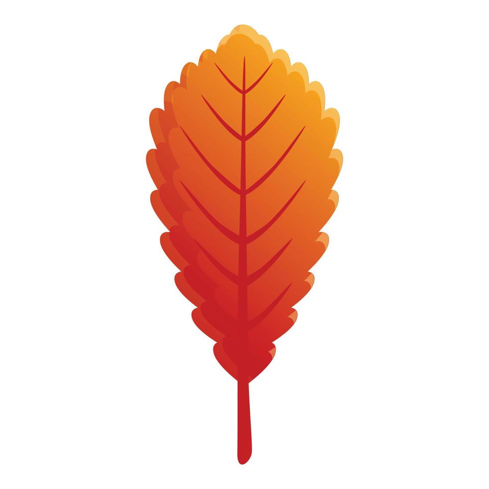 icono de hoja de otoño de temporada, estilo de dibujos animados vector