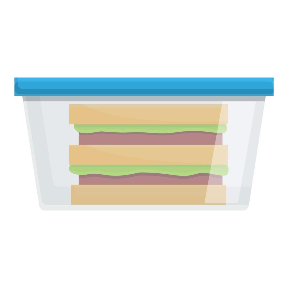 Hearty lunch icon, cartoon style vector