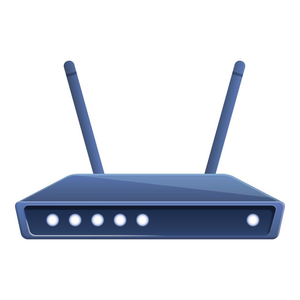 Wifi modem business office icon, cartoon style vector