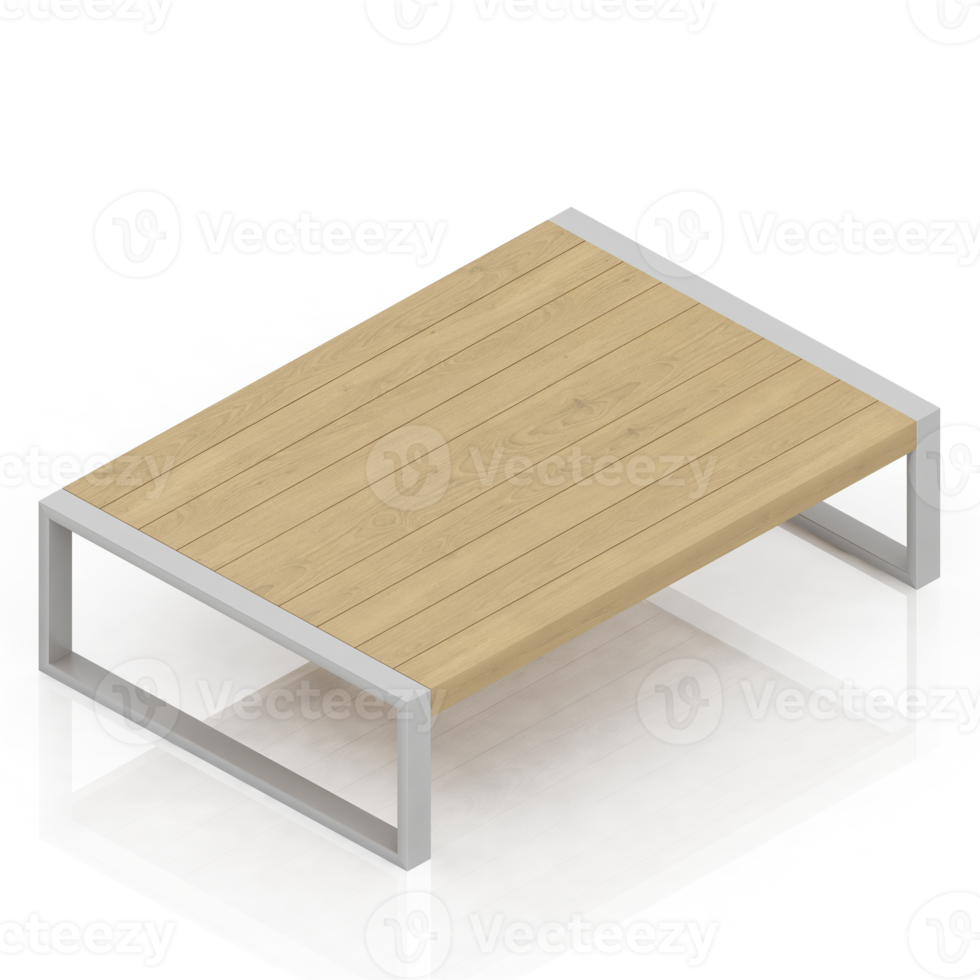 Isometric bench 3D render png