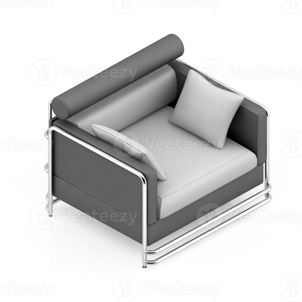 Isometric Chair 3D isolated rendering png