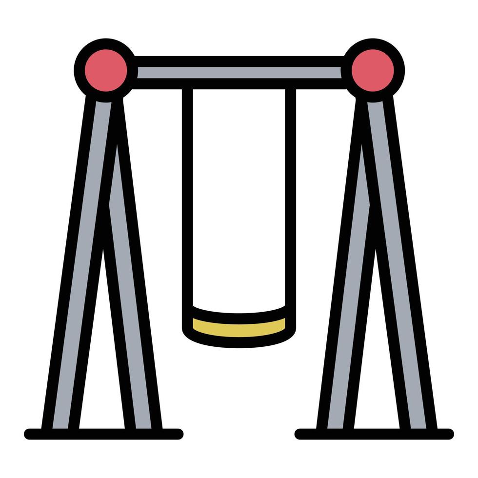 Kid playground swing icon, outline style vector