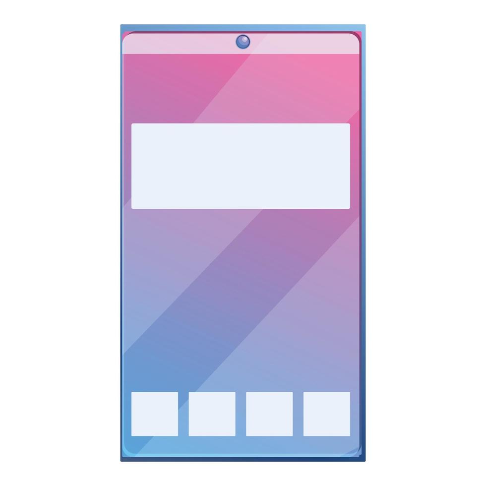 New touch smartphone icon, cartoon style vector