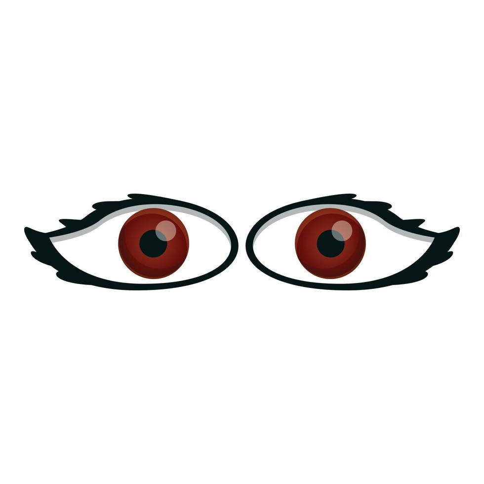 icono de ojos marrones, estilo de dibujos animados 14258004 Vector en  Vecteezy