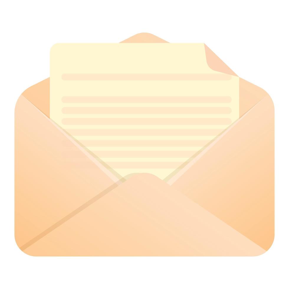 Envelope icon, cartoon style vector