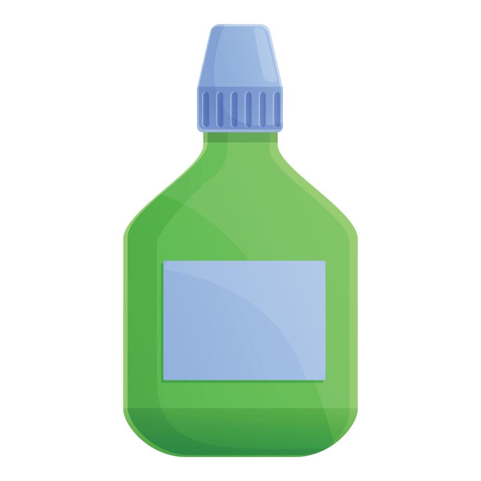 Disinfection plastic bottle icon, cartoon style vector