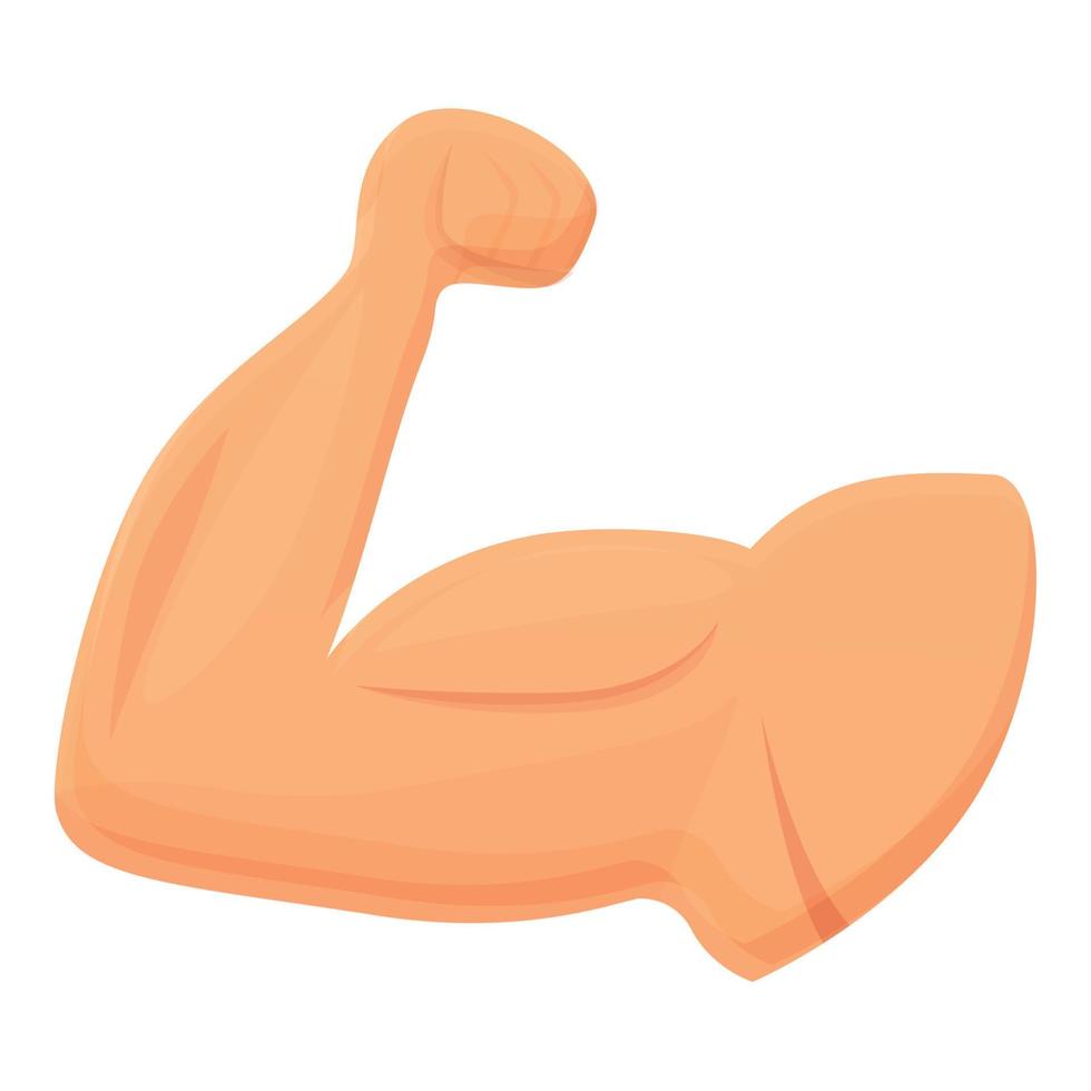 icono de brazo de entrenamiento, estilo de dibujos animados vector