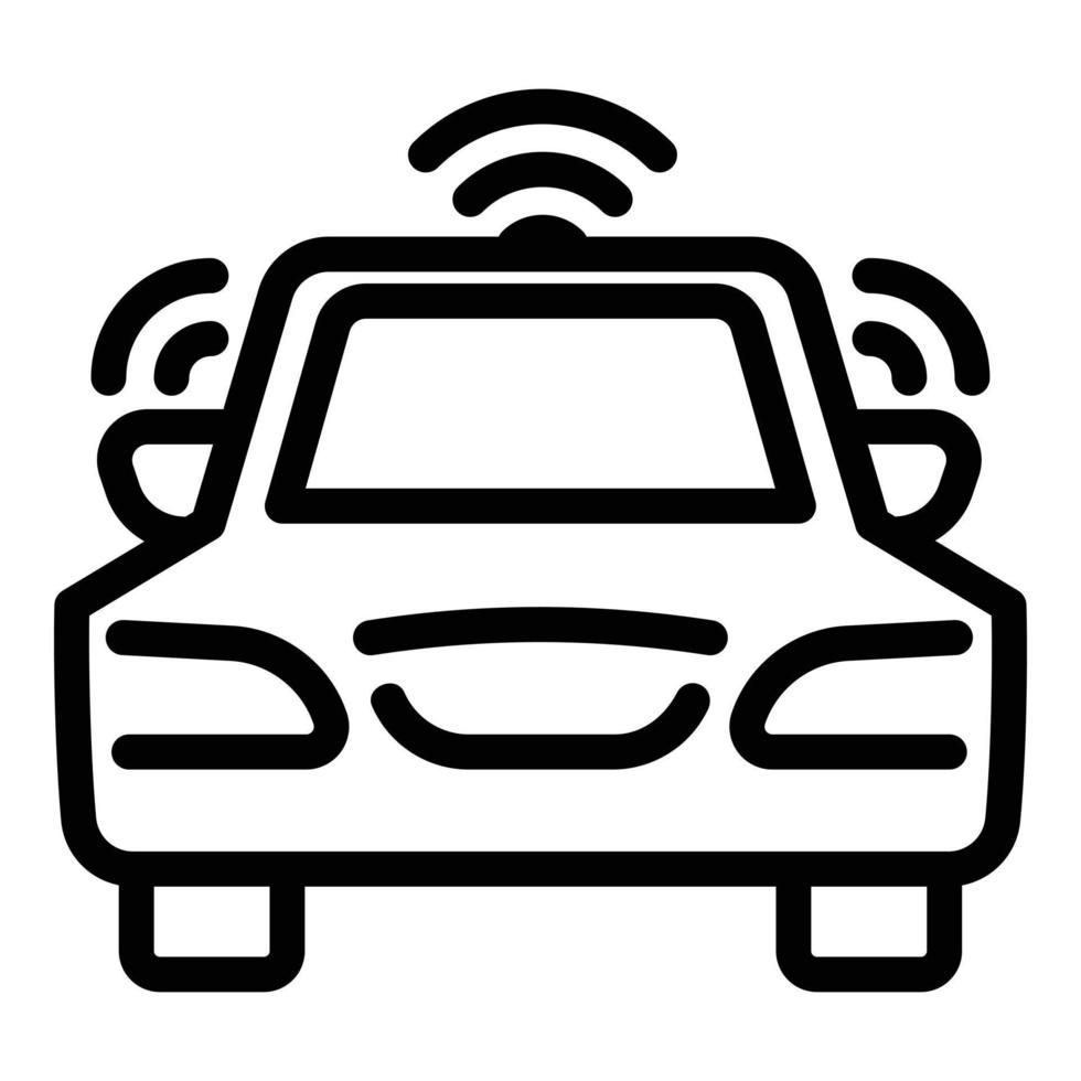 Car wireless icon, outline style vector