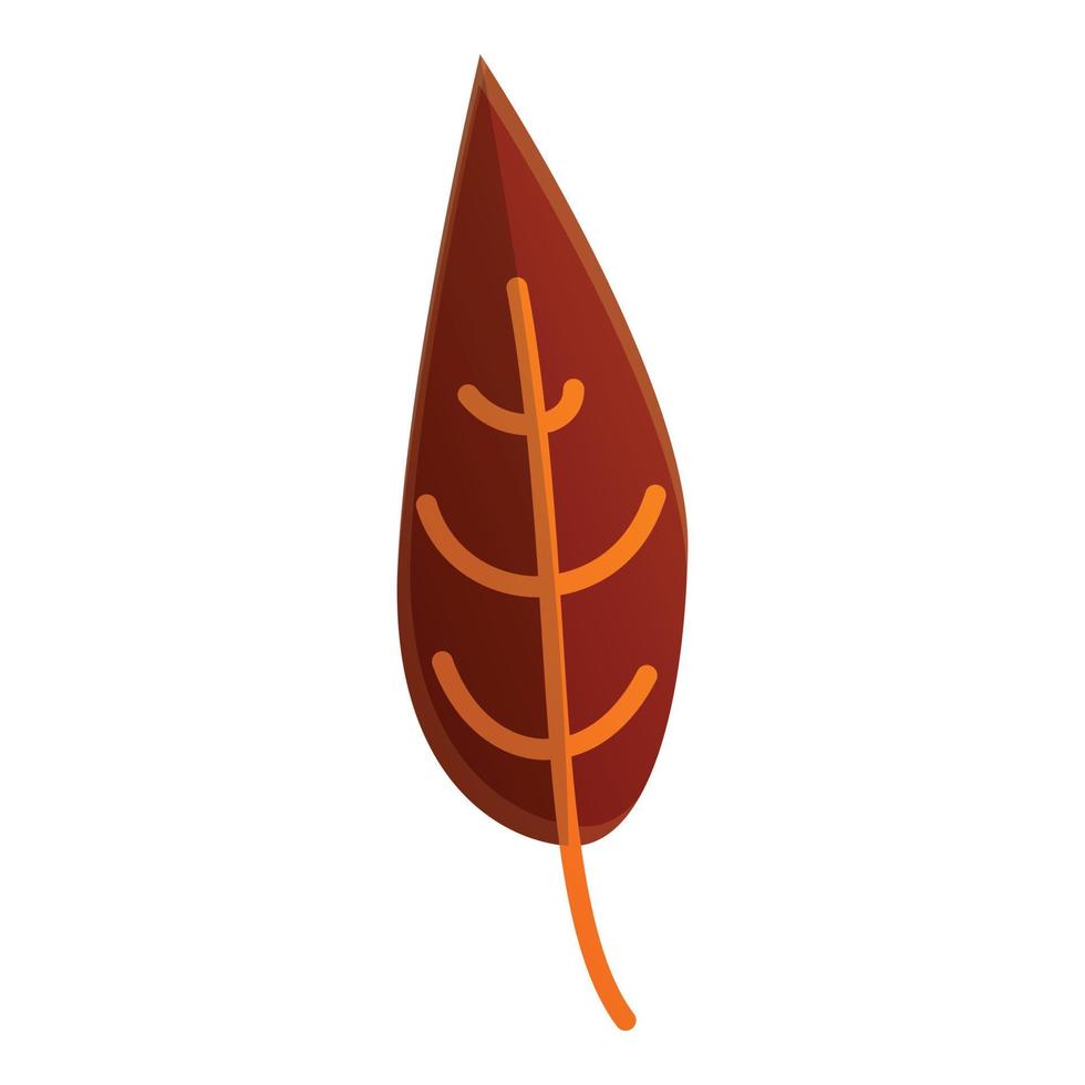 Autumn tree leaf icon, cartoon style vector
