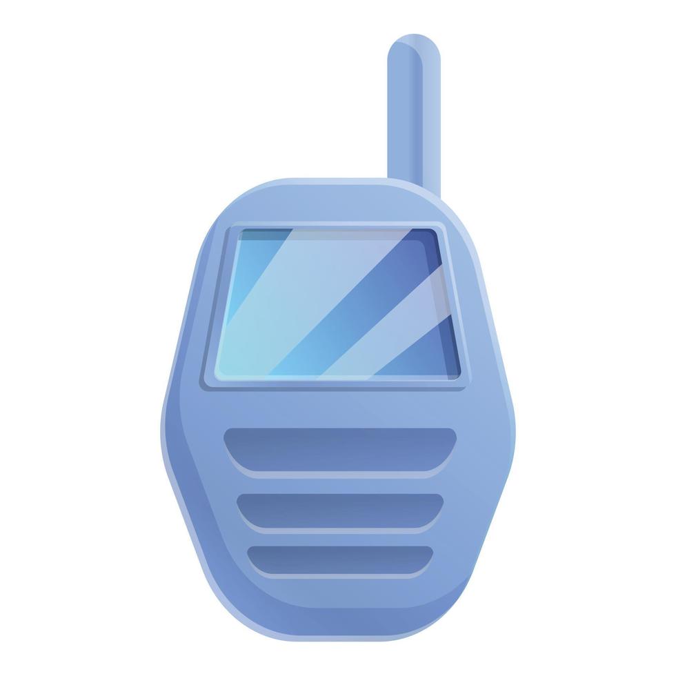 monitor de icono de walkie talkie, estilo de dibujos animados vector