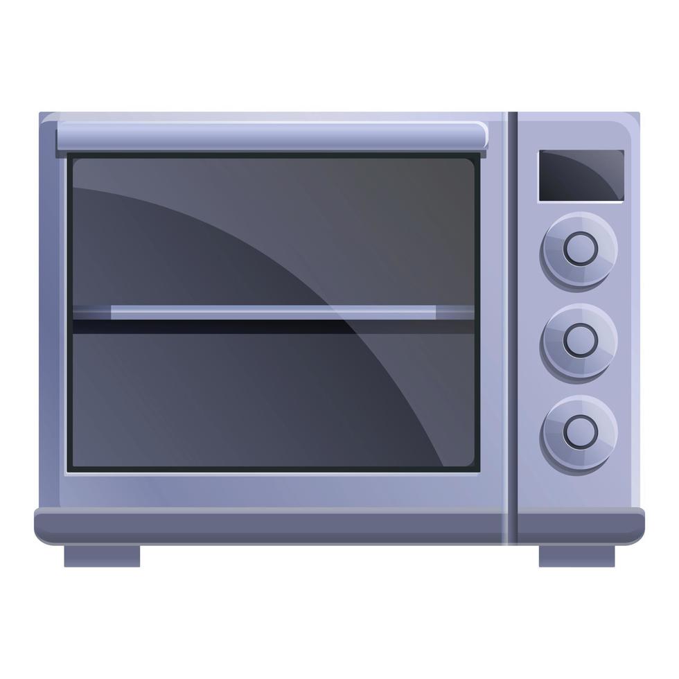 Temperature convection oven icon, cartoon style vector