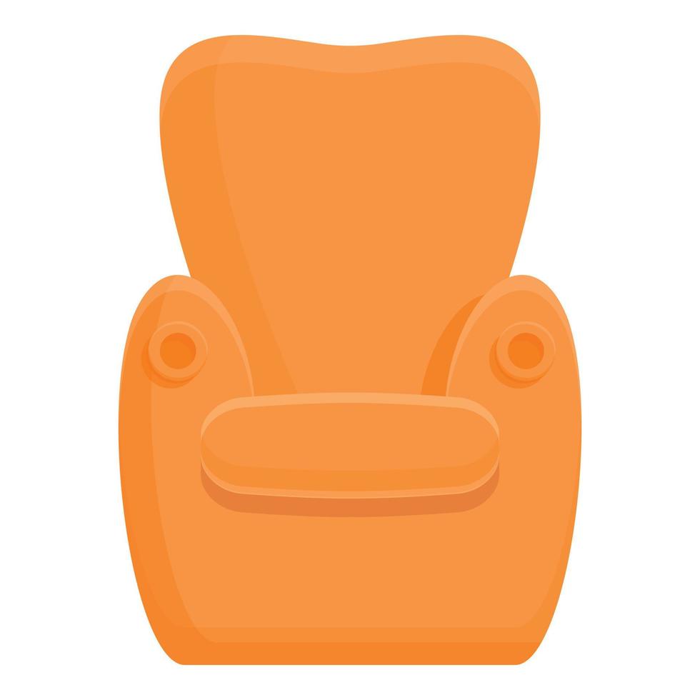 icono de sillón casero acogedor, estilo de dibujos animados vector