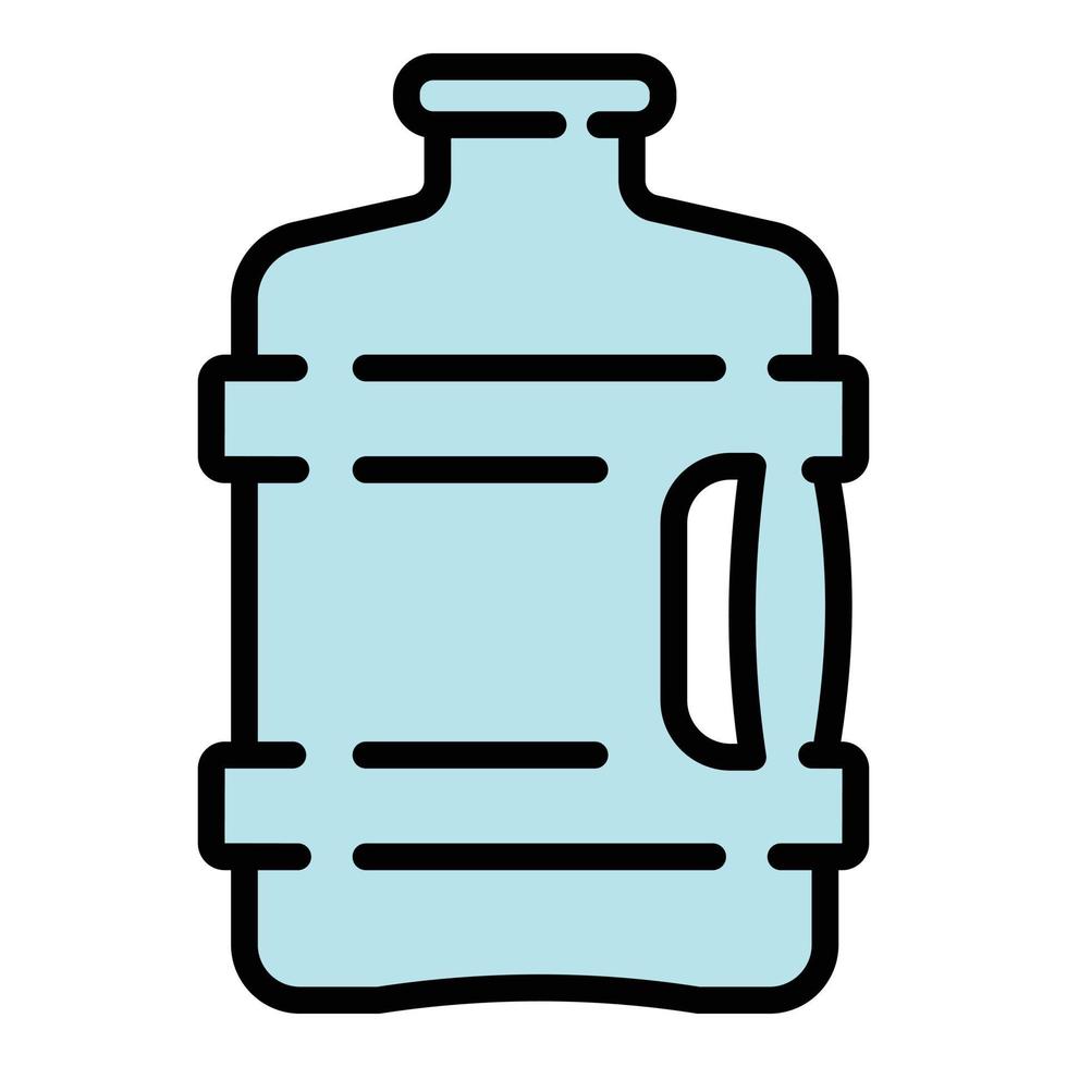 Empty water bottle icon, outline style vector