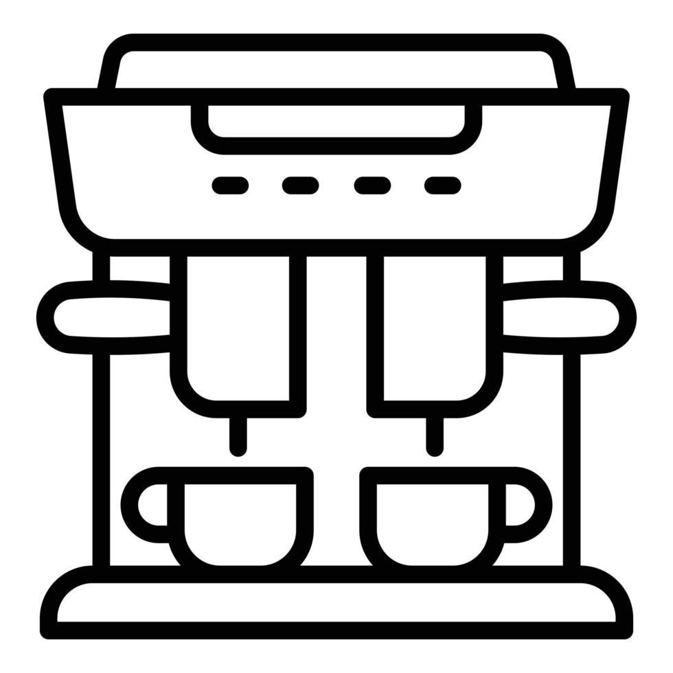 Coffee machine icon, outline style vector