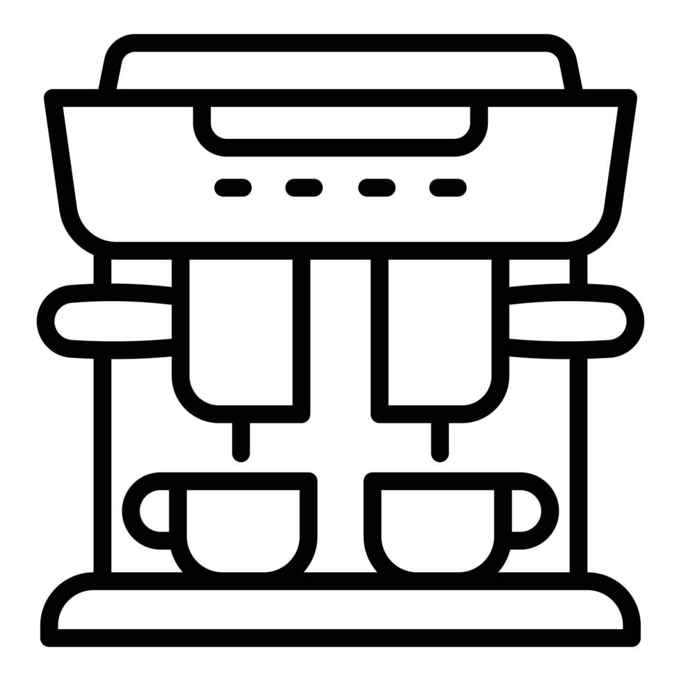 Coffee machine icon, outline style vector