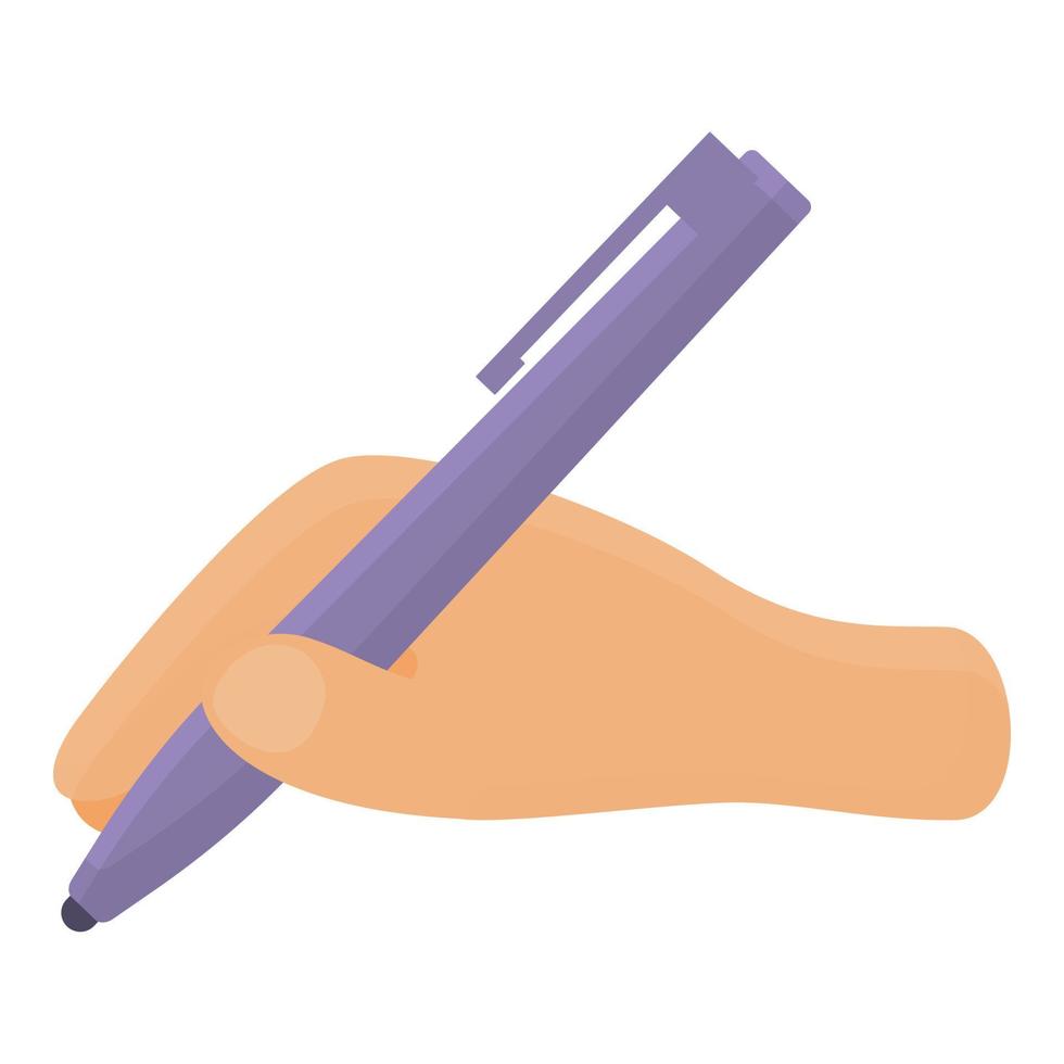 Writing icon, cartoon style vector