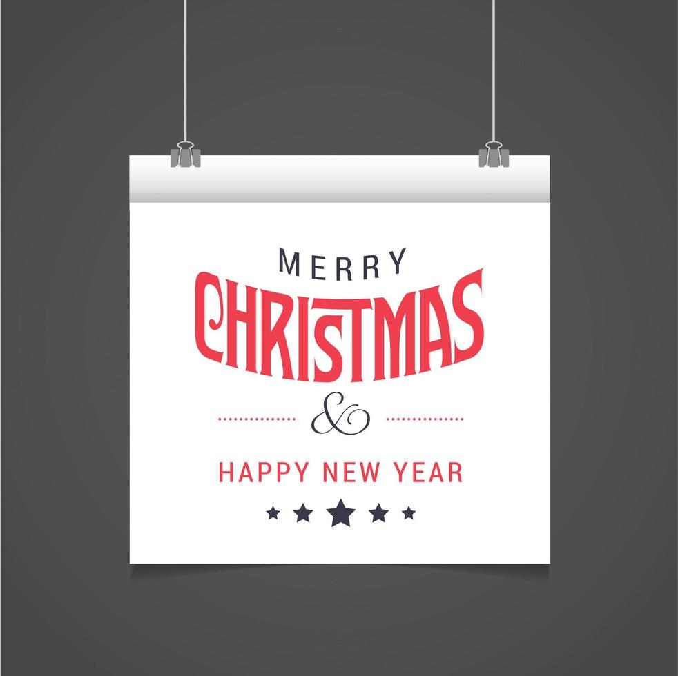 Christmas greetings card design with grey background vector