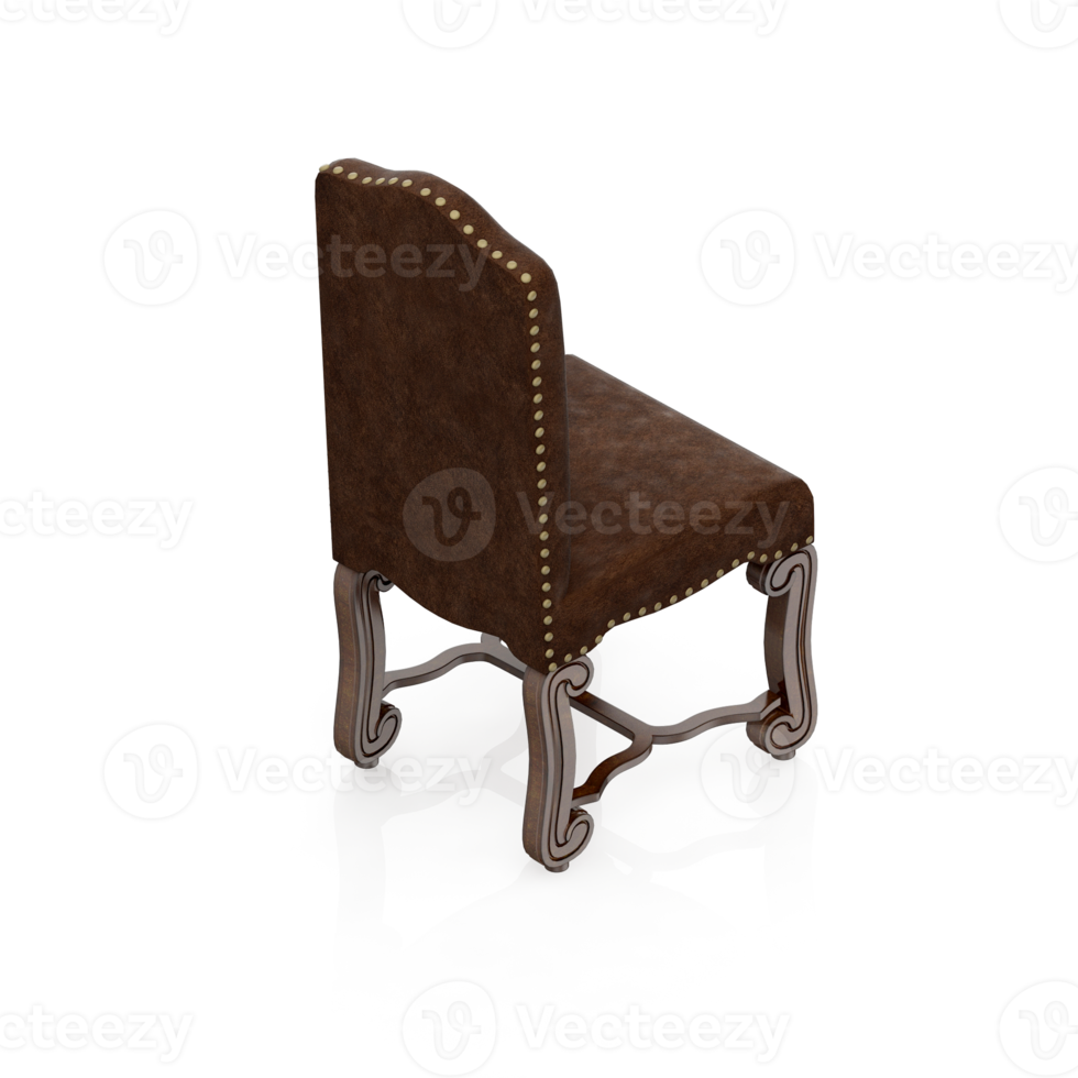 Isometric Chair 3D isolated rendering png
