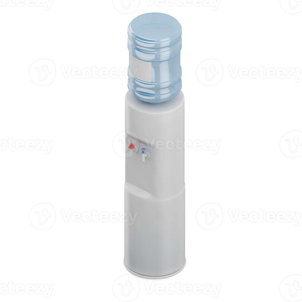 Isometric Water Dispenser 3D render png