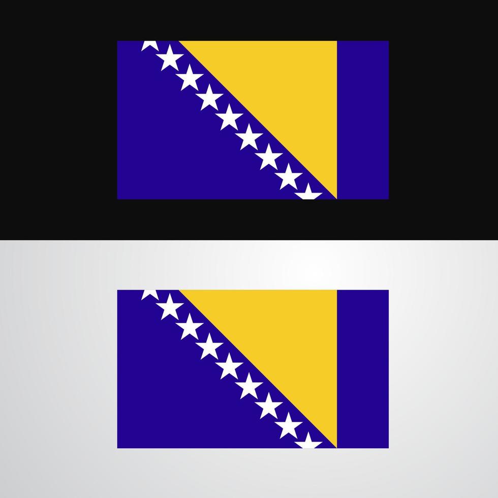 diseño de banner de bandera de bosnia y herzegovina vector