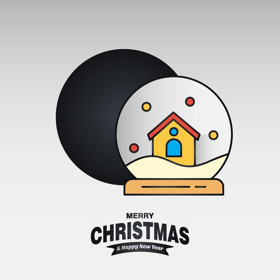 tarjeta de navidad con diseño elegante creativo y vector de fondo claro