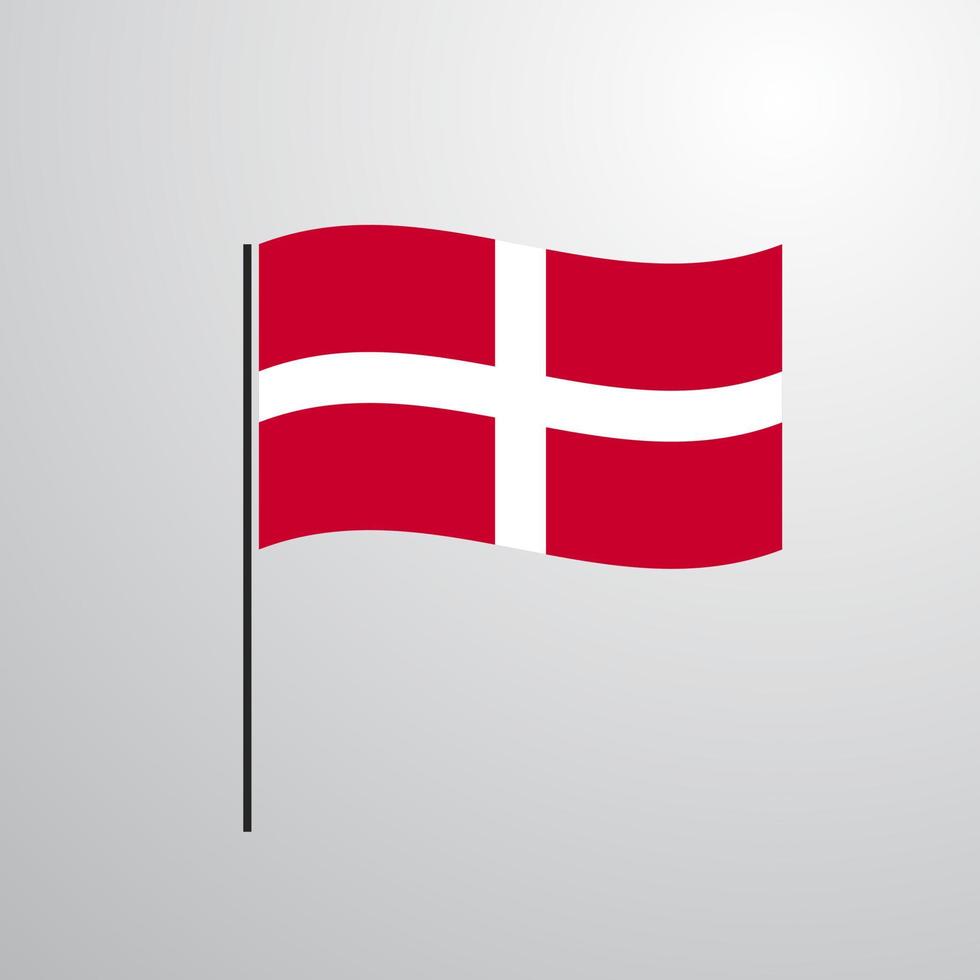 Sovereign Military order of Malta waving Flag vector