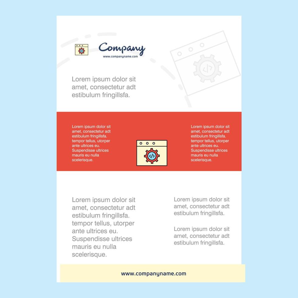 Template layout for Website programming comany profile annual report presentations leaflet Brochure Vector Background