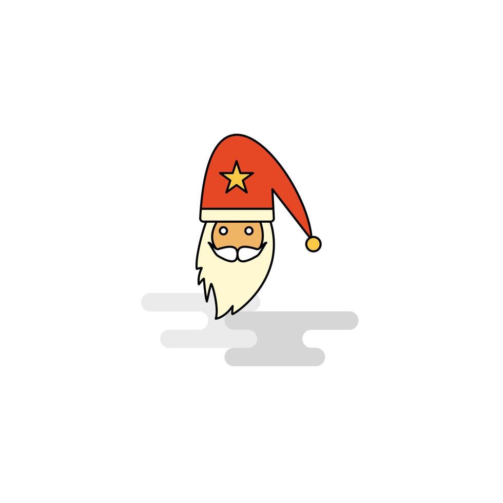 vector de icono de santa claus plana