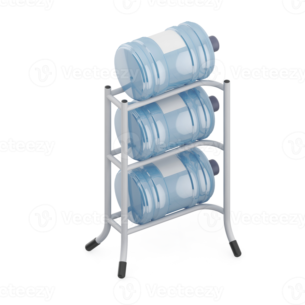 Isometric Water Dispenser 3D render png