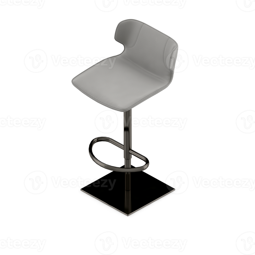 Isometric Chair 3D isolated rendering png