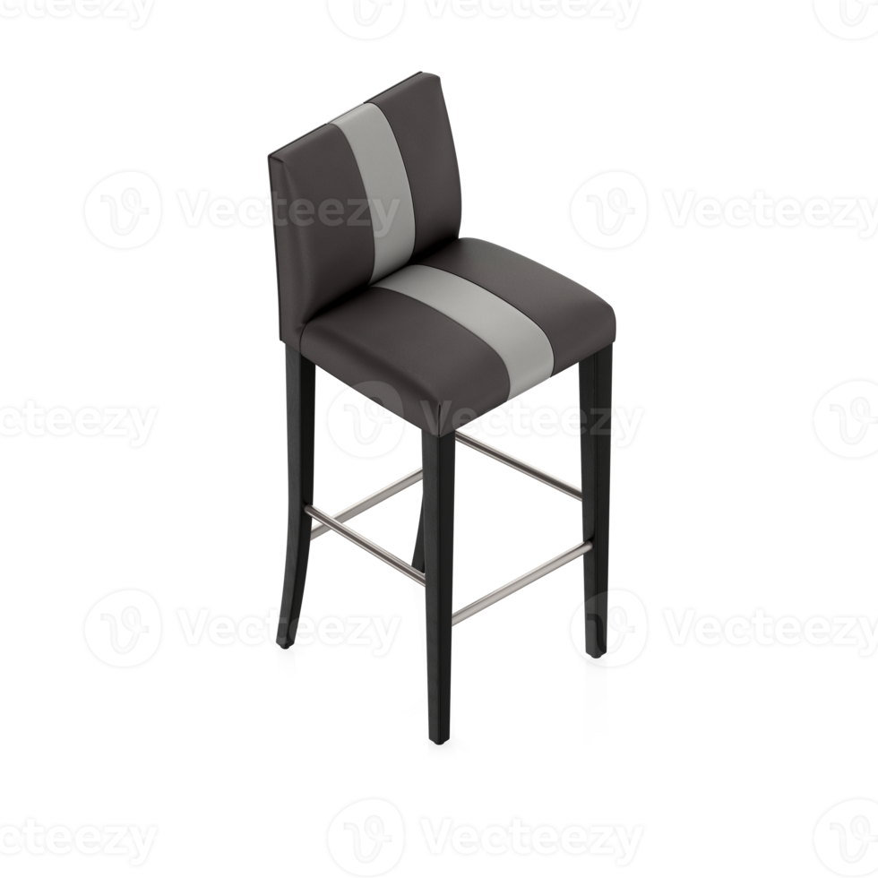 Isometric Chair 3D isolated rendering png