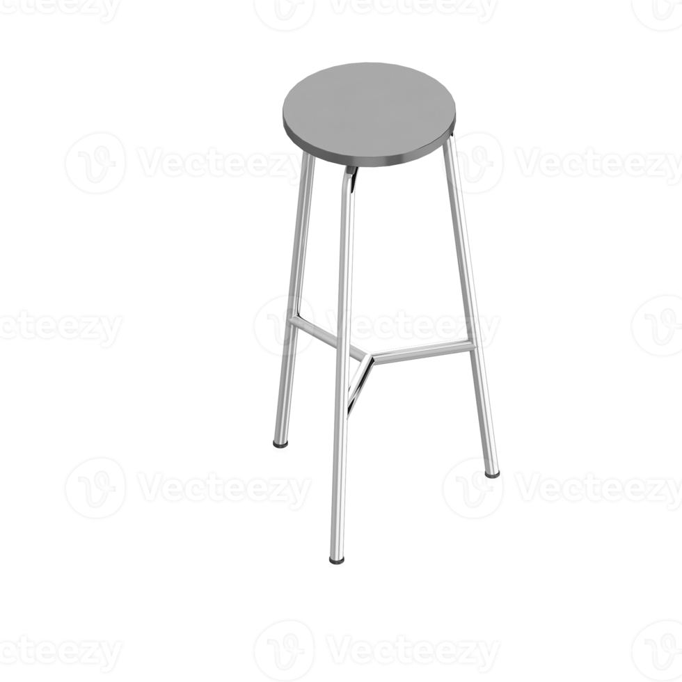 Isometric Chair 3D isolated rendering png