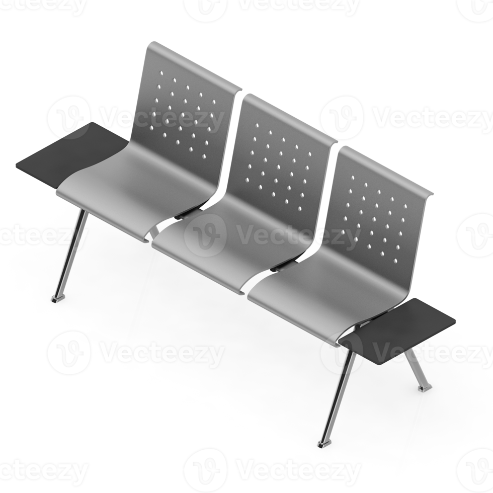 Isometric bench 3D render png