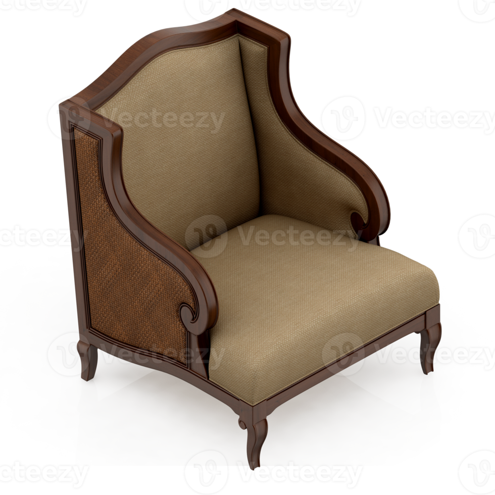 Isometric Armchair Isolated 3D render png