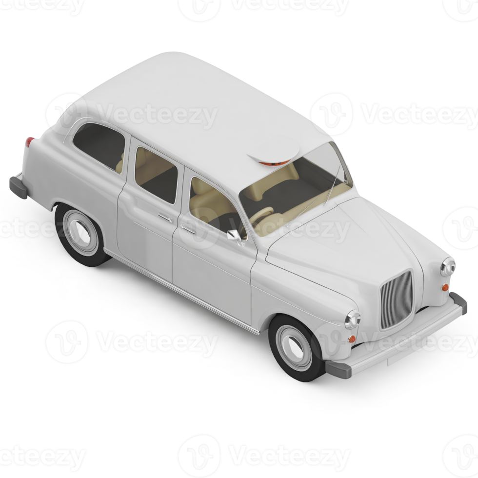 Isometric vehicle 3D Render png