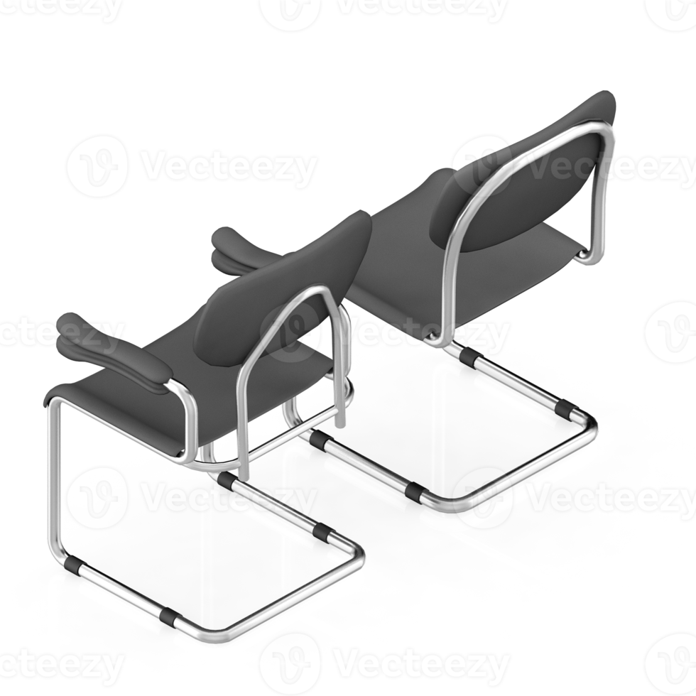 Isometric Chair 3D isolated rendering png