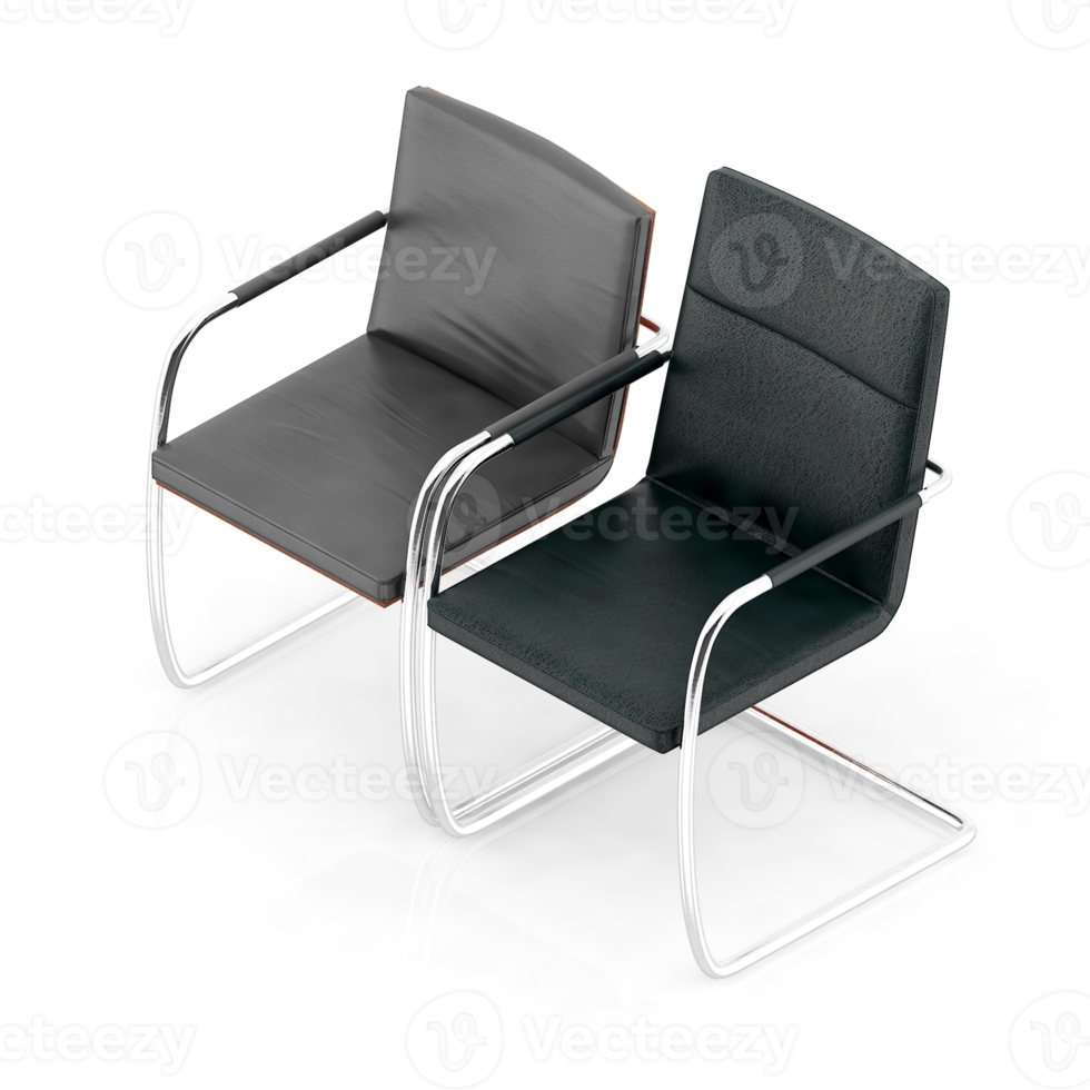 Isometric Chair 3D isolated rendering png