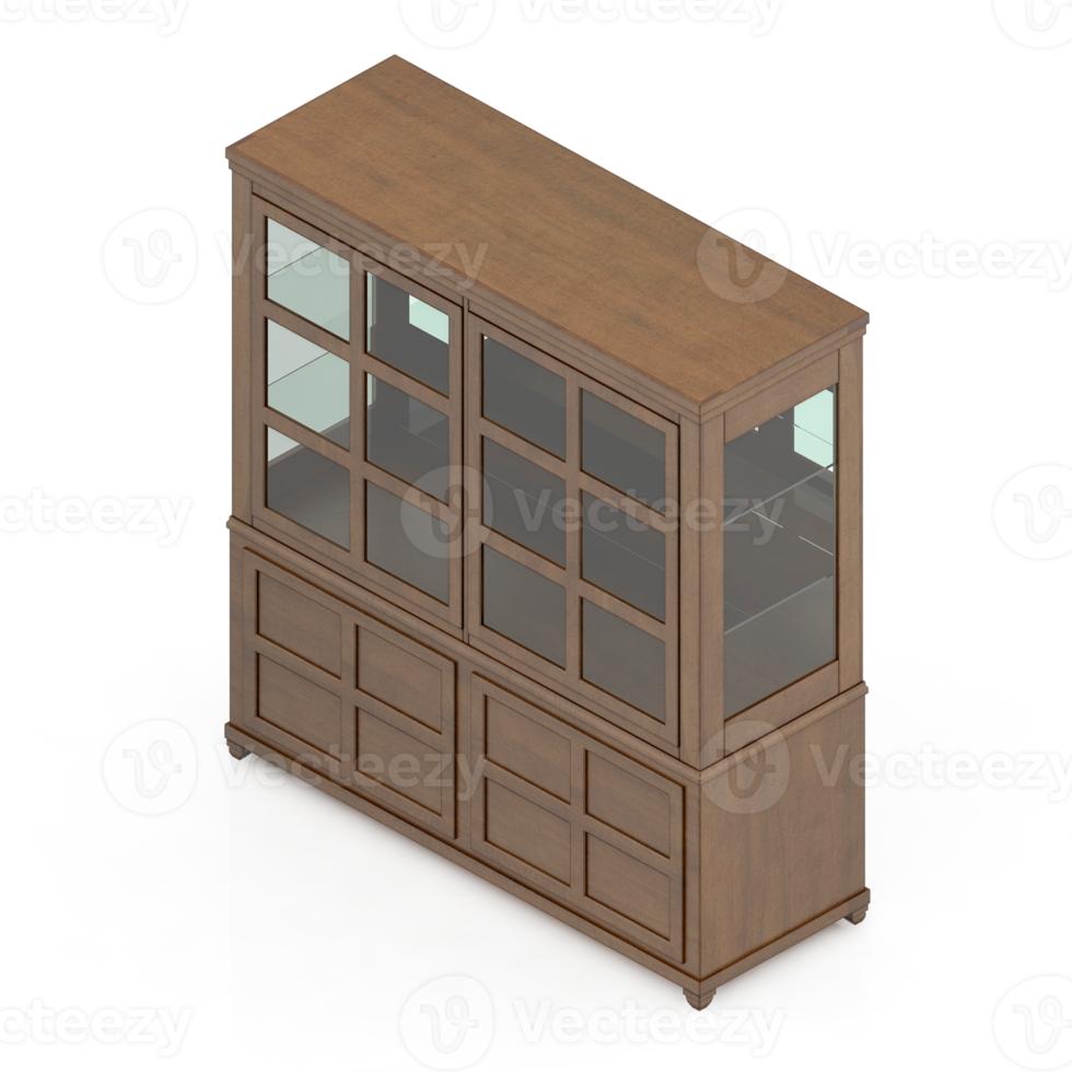 Isometric Cabinet 3D render png