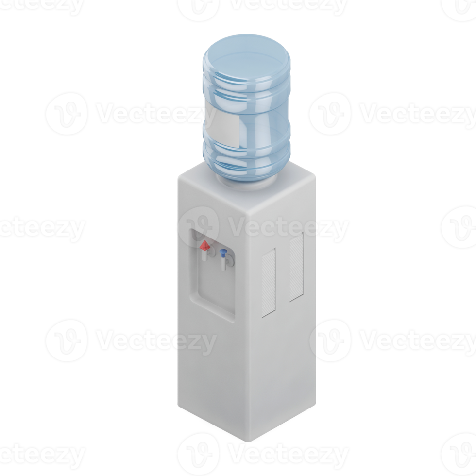 Isometric Water Dispenser 3D render png