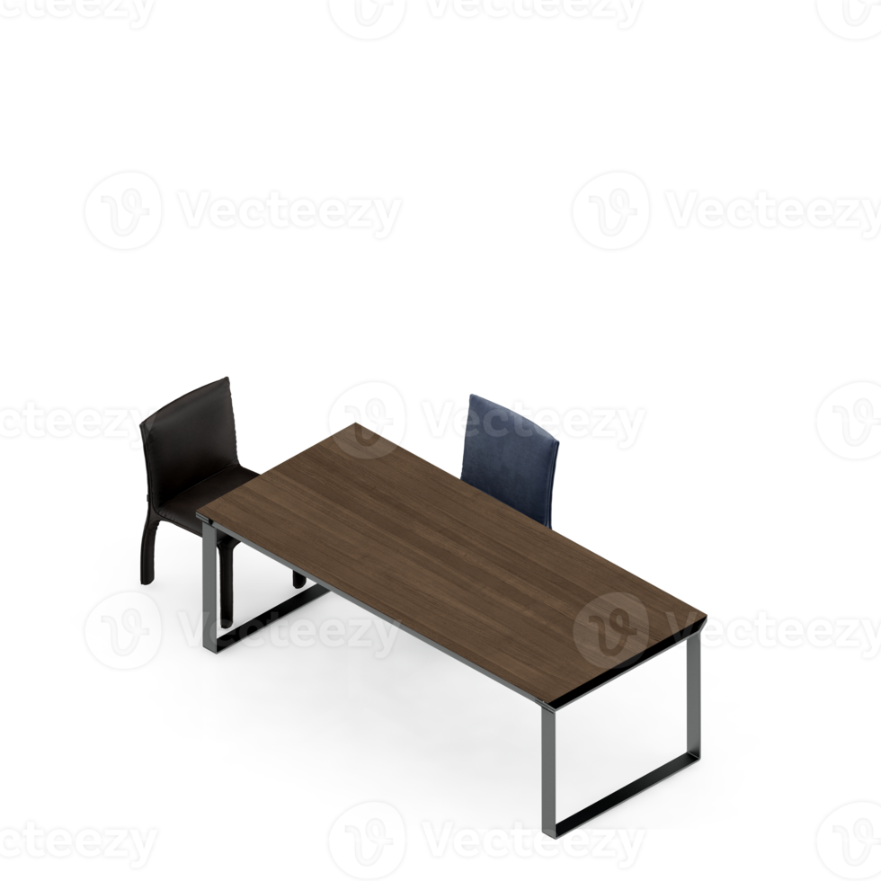 Isometric Table Set 3D render png