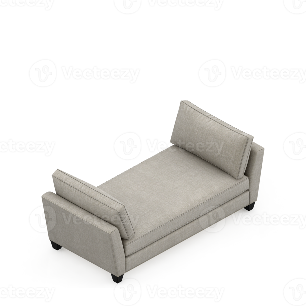 chaise isométrique rendu isolé 3d png