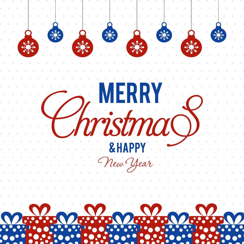 Merry Christmas creative design with white background vector